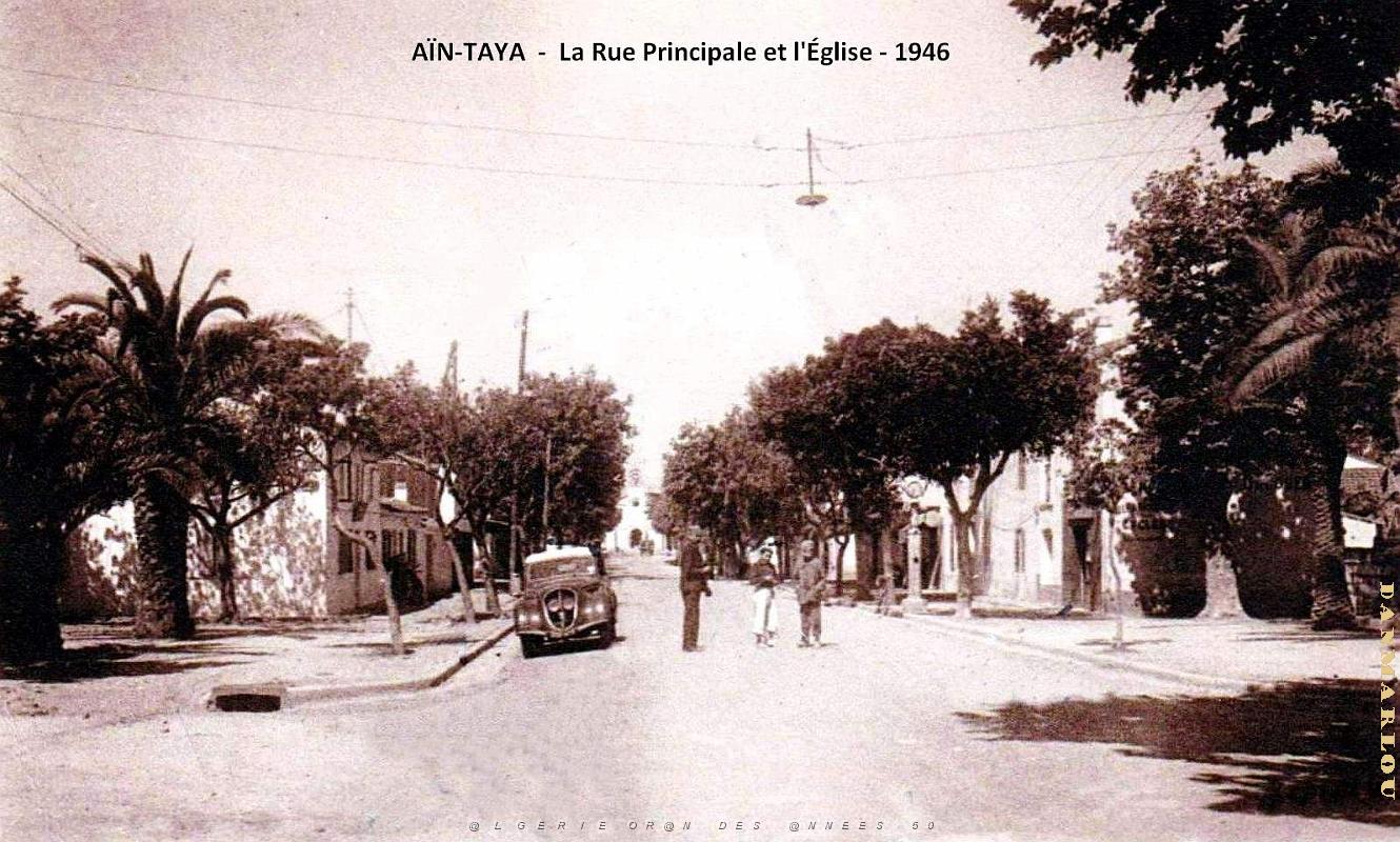 Ain-Taya - Rue Principale et eglise- 1946.jpg